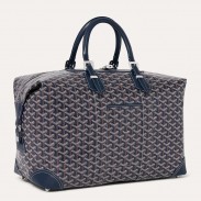 Goyard Bowling 45 Bag in Navy Blue Goyardine Canvas