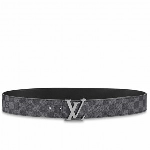 Louis Vuitton LV Initiales Reversible 40MM Belt in Damier Graphite Canvas M0213Q